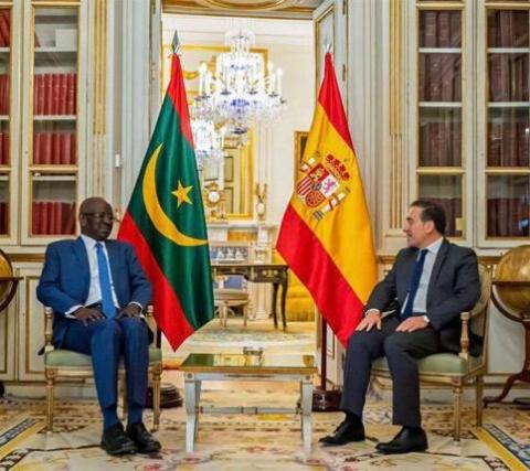 Le Ministre des affaires étrangères Son Excellence Mr Mohamed Salem Merzoug s'entretient avec son homologue Espagnol à Madrid 