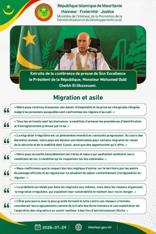Temps forts de la conférence de presse de Son Excellence le Président de la République, Monsieur Mohamed Ould Cheikh El Ghazouani 2